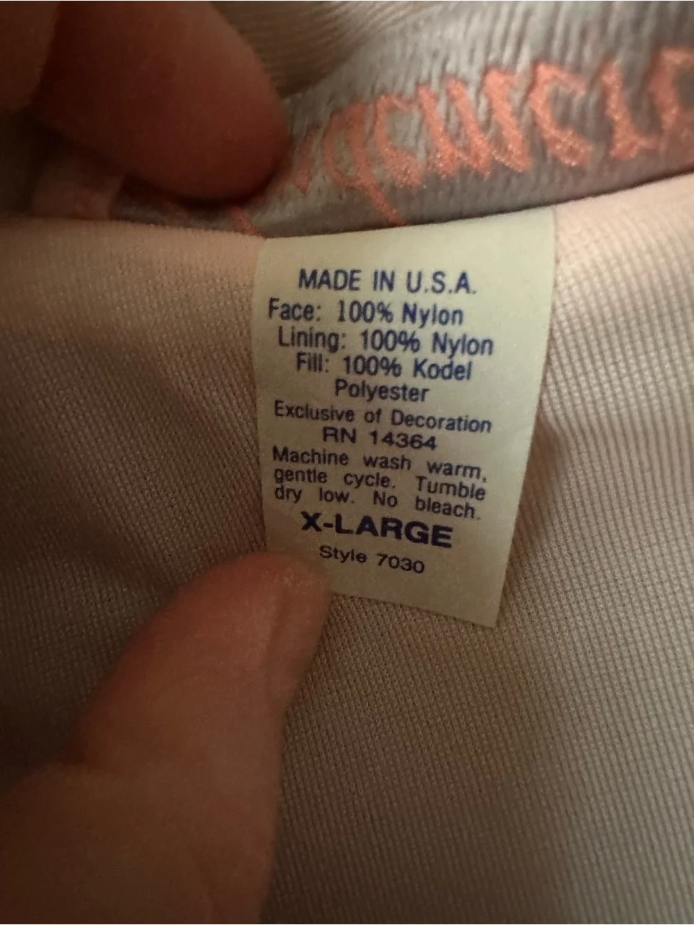 Vintage 60s Vandemere Quilted Pink Bed Jacket Made in USA Nylon